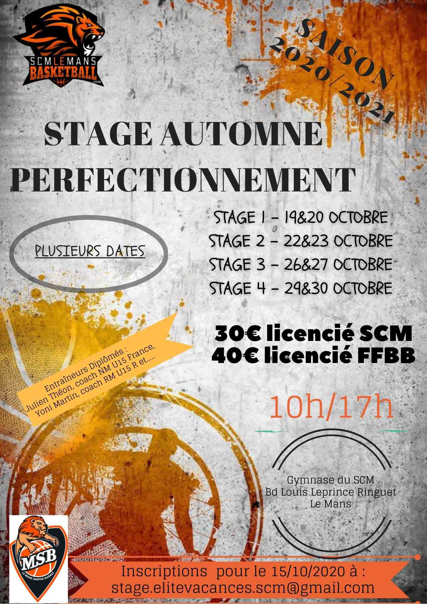 stage automne affiche