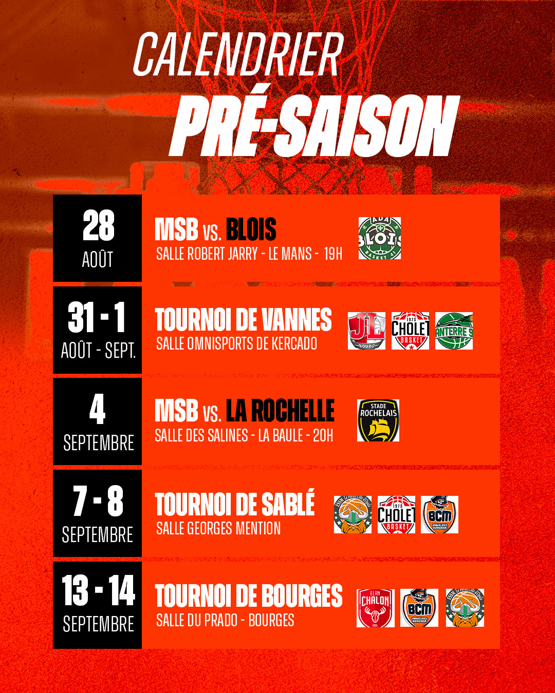 calendrier pre saison 2 site